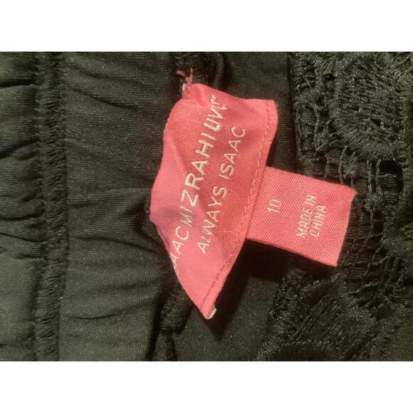 Isaac Mizrahi Live Black Lace Bootcut Lace Pants Suit Party Coordinates 10 - Picture 9 of 9